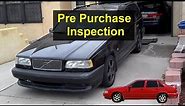 Top things to check before buying a Volvo 850, S70, V70, XC70, etc., Pre purchase inspection.