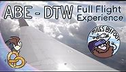 Full Flight Experience - Allentown (ABE) to Detroit (DTW) Delta CRJ200