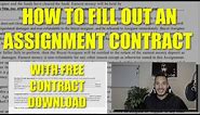 How To Fill Out Assignment Contracts [New Version w Free Download] for Wholesaling