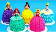 PRINCESS Dress Cupcakes / Magic Clip DOLLS Mini Cakes - Buttercream Decorating Ideas