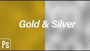How to create Gold & Silver Texture in photoshop - Learn in minutes