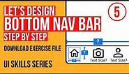 Sizes? Mobile app bottom menu bar the best way to design with perfect sizes App ui designing