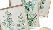 HesenDot Framed Wall Art, Botanical Prints for Bedroom,NO PLEXIGLASS, 3 Piece Wall Decor Aesthetic,Embossing Free Assembly Poster for Kitchen, Bathroom Set of 3