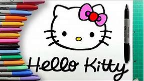 How to Color Hello Kitty Step by Step Easy Coloring Pages for Kids and Beginners