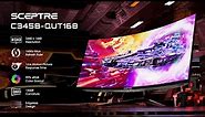 1500R Curved 34" VA Panel 165Hz Ultrawide 2K QHD Gaming Monitor: C345B-QUT168 | Sceptre