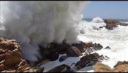 Big ocean waves crashing into rocks and exploding - HD 1080P