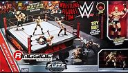 WWE FIGURE INSIDER: "WWE Main Event" Raw Elite Scale Wrestling Ring w/ Goldberg Figure