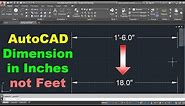 AutoCAD Dimension in Inches not Feet