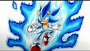 Drawing Super Sonic Blue! (SSGSS)