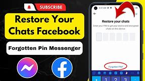 Forgotten facebook messenger pin code