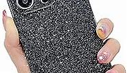 YUMUPIFE Compatible with iPhone 13 Pro Max Case,Cute Glitter Bling for Women Girls Silicone Non-Slip Shockproof Soft TPU Phone Case,for iPhone 13 Pro Max 6.7 inch(Black)