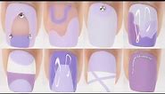 10 EASY NAIL ART IDEAS | purple nail art designs compilation summer nail polish colors