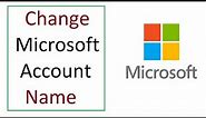 How to Change your Microsoft Account Name (2020)