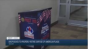 Drop boxes to properly retire American flags
