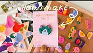 how i make clay pins! + backing card tutorial (updated version :3)