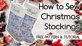 How to Sew Lined Christmas Stockings with Free Pattern by Craftcore DIY