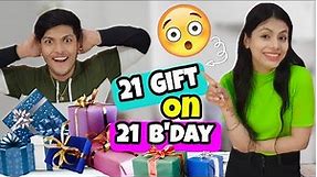 21 Gifts on his 21st BIRTHDAY! *Treasure Hunt Gift Challenge*😱 | Sona Verma
