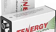 Tenergy Centura 9V NIMH Rechargeable Batteries, 200mAh Low Self-Discharge Square Battery for Smoke Alarm/Detector, 2 Pack