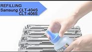 How to refill Samsung clt-404s / clt-406s toner cartridge