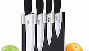 Ceramic Knife Set, Ceramic Knives Set For Kitchen, Ceramic Kitchen Knives With Holder, Ceramic Paring Knife 3", 4", 5", 6" Inch Black