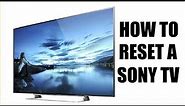 How to factory reset a SONY television