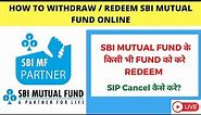 How to Redeem / Withdrawal SBI Mutual Fund Online | SBI Mutual Fund Redemption LIVE ✅