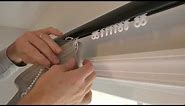 How to hang wavefold curtains with the connecting chain method