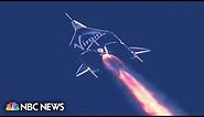 Watch: Virgin Galactic launches first spaceflight with tourists | NBC News
