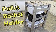 DIY Laundry Basket Holder Organizer - Pallet Projects