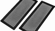 Magnetic Floor Register Vent Covers, 4 x 10 Inch Stronger Magnet Vent Mesh,PVC Vent Screen Trap Perfect for Wall, Ceiling, Home Floor Air Vent Filters, Catch Debris Hair Insect-2Pack (4"x10", Black)