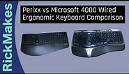Perixx vs Microsoft 4000 Wired Ergonomic Keyboard Comparison