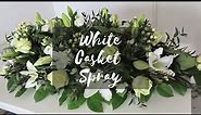 White Double Ended Casket Spray - The New Season Florist