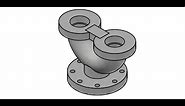 AutoCAD 3D practice drawing: Pipe Joint