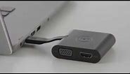 Dell DA200 Adapter USB-C to HDMI VGA Ethernet and USB 3.0 Connectivity