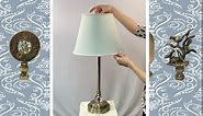 Royal Designs Floral Filigree Design 2.25" Lamp Finial for Lamp Shade, Antique Brass - Set of 2