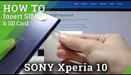 How to Install SIM and SD Card in SONY Xperia 10 - Insert SIM & SD Card