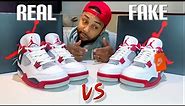 How to Tell Real vs Fake Air Jordan 4 Fire Red 2020 | WATCH BEFORE YOU BUY!
