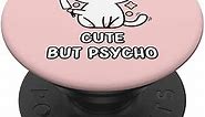 Cute but Psycho Kawaii Cat Pink PopSockets PopGrip: Swappable Grip for Phones & Tablets