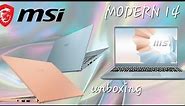 MSI Modern 14 Laptop Unboxing (Pink + Blue) HSC UNBOXING #msi #laptop #unboxing