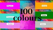 Colours Name [List of 100 Colours sorted by name]
