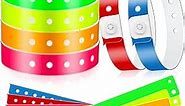 48 Pieces Vinyl Wristband Plastic Event Wristband Colored Wristband for Events Concerts Carnivals Nightclubs, Multi-Color (Classic Style)