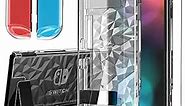 Switch Case for Nintendo Switch Case Dockable with Screen Protector, Clear Protective Case Cover for Nintendo Switch and JoyCon Controller with a Switch Tempered Glass Screen Protector