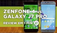 Zenfone 4 vs Galaxy J7 Pro - COMPARATIVO | REVIEW EM 1 MINUTO - ZOOM
