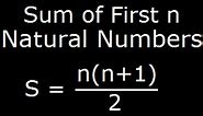 Sum of first n natural numbers - Derivation of a formula