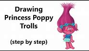 How to Draw Princess Poppy from Trolls - Step by Step