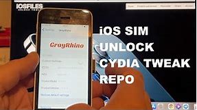 Grayrhino iphone Sim unlock tweak jailbreak required cydia repo download