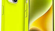 AOTESIER Compatible with iPhone 14 Plus Case, [Upgraded Liquid Silicone] [Soft Anti-Scratch Microfiber Lining] Shockproof Full Body Protective Phone Case for iPhone 14 Plus, 6.7 inch, Neon Yellow