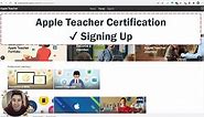 Apple Teacher Certification | Signing Up