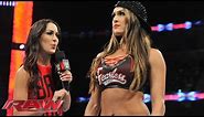 Nikki demands that Brie cease calling herself a “Bella”: Raw, Sept. 22, 2014