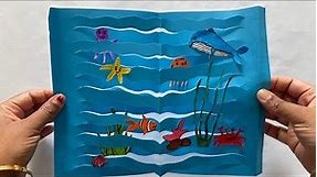 Paper crafts for kids/Sea animals/How to make sea creatures paper craft for preschooler/Summer craft